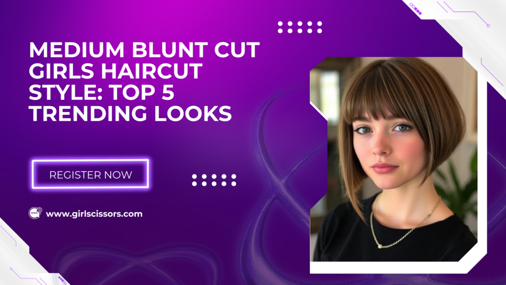 Medium Blunt Cut Girls Haircut Style: Top 5 Trending Looks