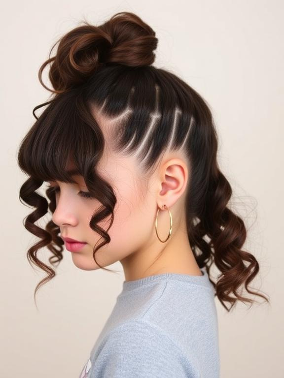 Curly Blunt Hairstyle