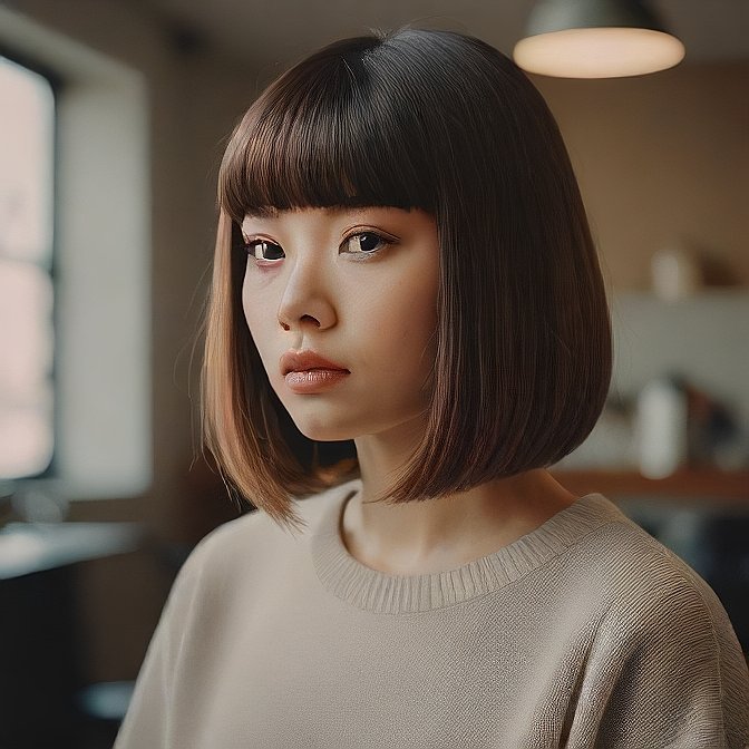 Blunt Lob Haircut